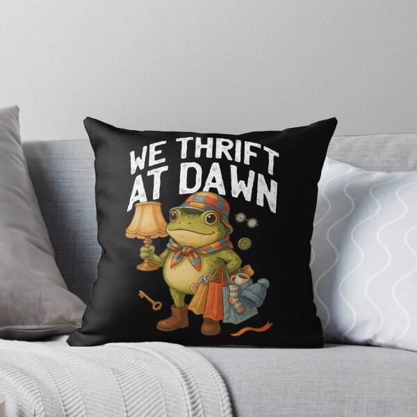 Item preview,  We Thrift at Dawn Frog, Funny Thrifting Vintage Collector, Cute Cottagecore Frog Design designed and sold by Trendvia .