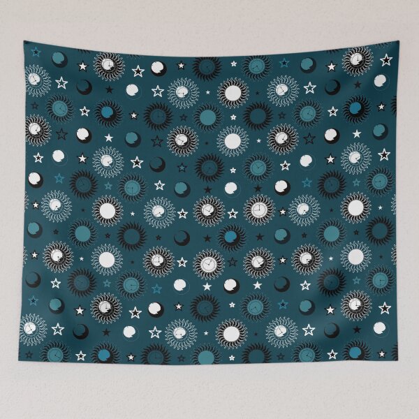 Item preview, Celestial Clockwork (Midnight Teal) designed and sold by odet amo.