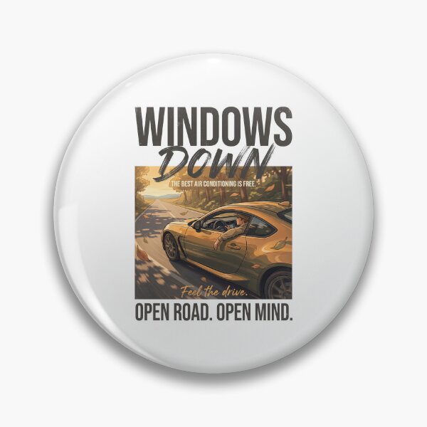 Item preview, Windows Down. | Premium Automotive Streetwear | Open Road Lifestyle Graphic Tee designed and sold by SAJ Design Studio.