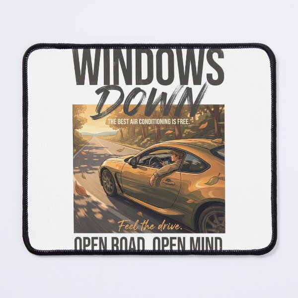 Item preview, Windows Down. | Premium Automotive Streetwear | Open Road Lifestyle Graphic Tee designed and sold by SAJ Design Studio.