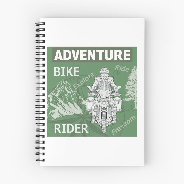 Item preview, Adventure Bike Rider Green and White Silhouette Tone designed and sold by Wild Studio Designs.