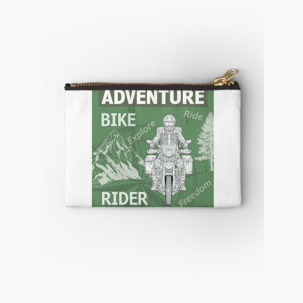Item preview, Adventure Bike Rider Green and White Silhouette Tone designed and sold by Wild Studio Designs.