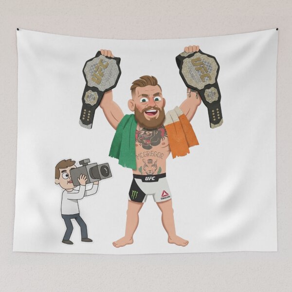 Item preview, Conor McGregor Champ Champ Double Belt Cartoon Art designed and sold by annaarthk.