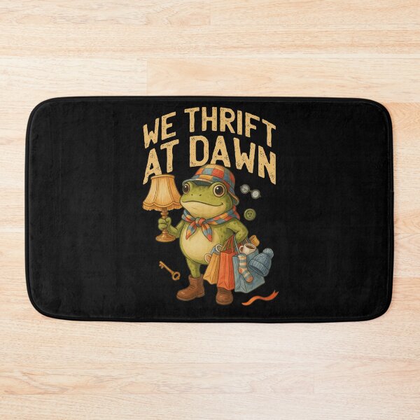 Item preview, We Thrift at Dawn Frog, Funny Thrifting Vintage Collector, Cute Cottagecore Frog Design designed and sold by Trendvia .