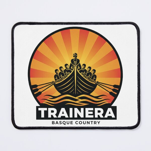 Item preview, Basque Trainera T-Shirt - Linocut Streetwear Art designed and sold by DONOSTIADESIGN.