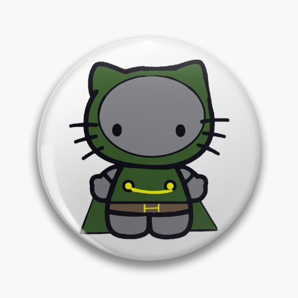 Item preview, Doctor Doom Hello Kitty Marvel Inspired Cute Villain Artwork designed and sold by GeekMix.
