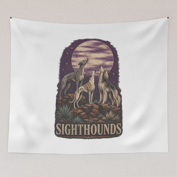 Item preview, Sighthound Dog Art – Greyhound Whippet and Saluki Inspired Design designed and sold by AMICO77.