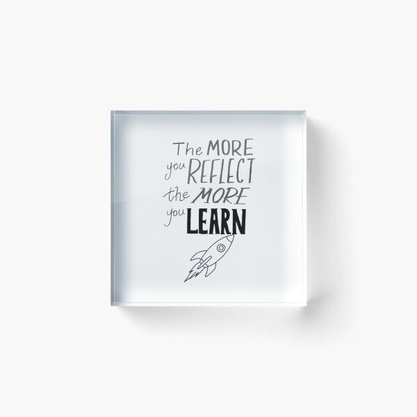 Item preview, Reflect More Learn More Minimal Motivational Rocket Design designed and sold by EdgeSphere.