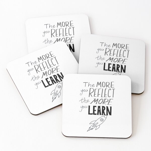 Item preview, Reflect More Learn More Minimal Motivational Rocket Design designed and sold by EdgeSphere.