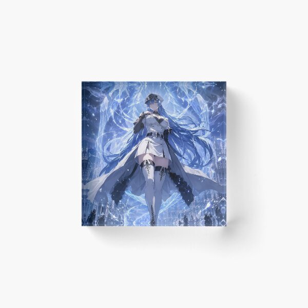 Item preview, Celestial Ice Queen Frost Warrior Blue Fantasy Anime Aesthetic designed and sold by Dyan4.