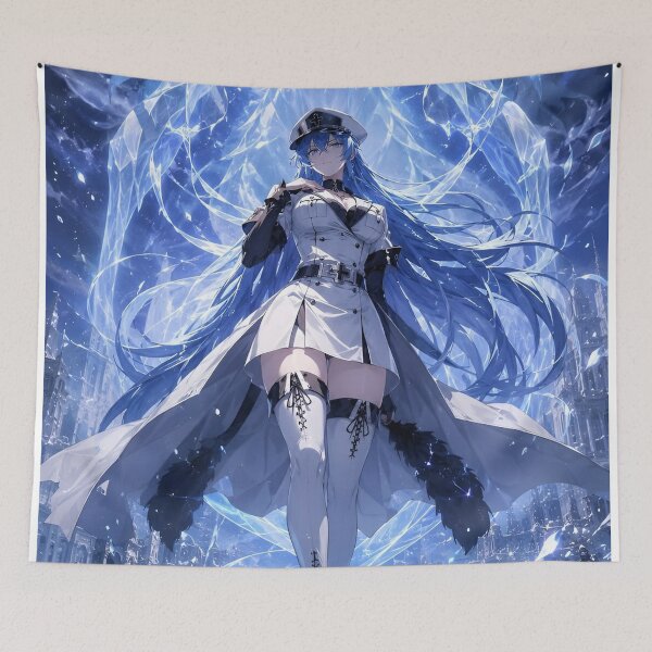 Item preview, Celestial Ice Queen Frost Warrior Blue Fantasy Anime Aesthetic designed and sold by Dyan4.