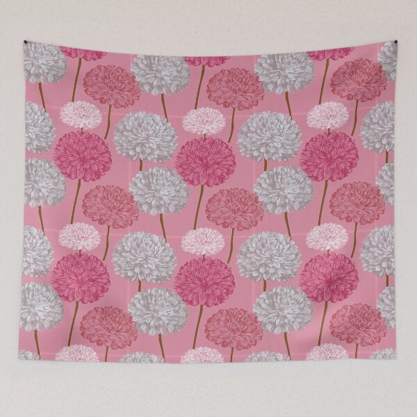 Item preview, Minimalistic Zinnia Print  - Flower Bouquet Pattern - Gifts For Husband designed and sold by RoyalStarsPatts.