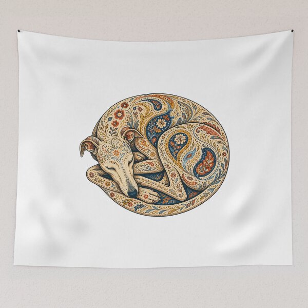 Item preview, Sighthound Dog Art – Greyhound Whippet and Saluki Inspired Design designed and sold by AMICO77.