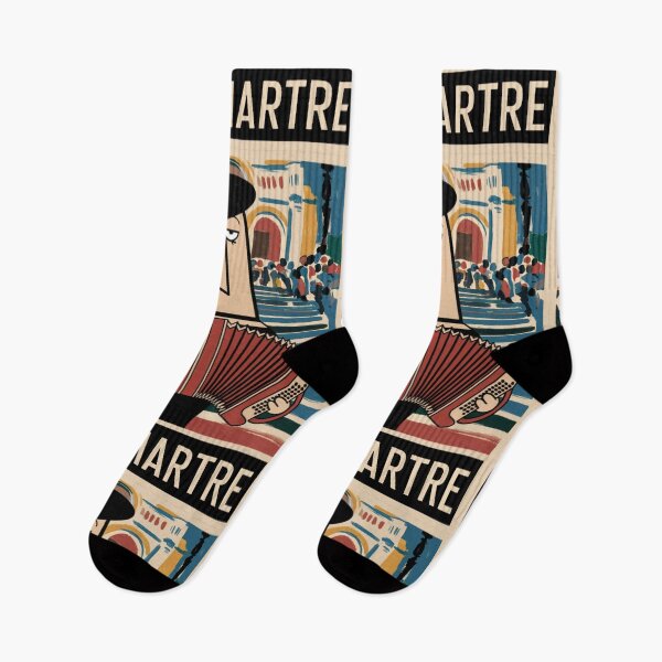 Item preview, Montmartre, Paris Travel Poster | French Character With Accordion  designed and sold by LeQuirks.