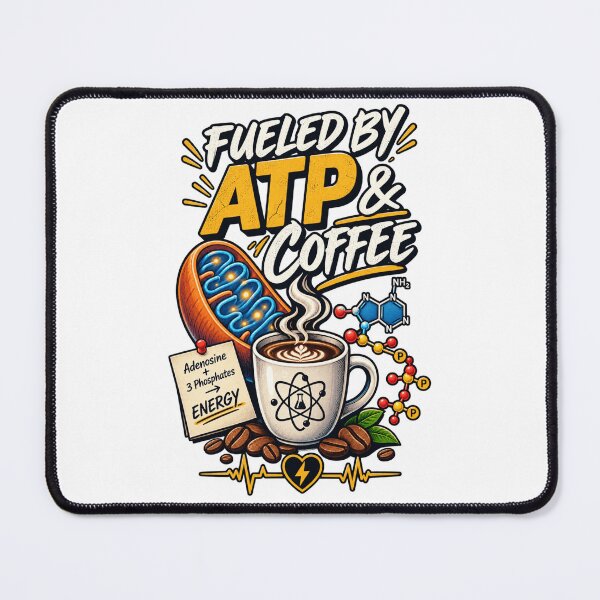 Item preview, Fueled by ATP & Coffee – Funny Biology Science Shirt designed and sold by Oualibaddas.