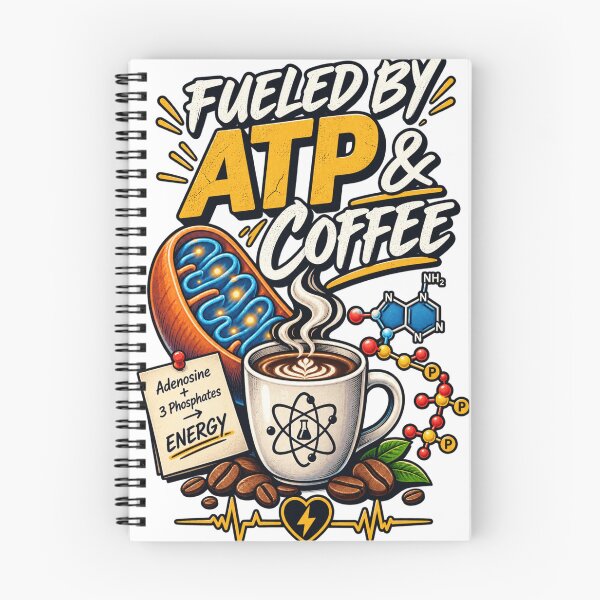 Item preview, Fueled by ATP & Coffee – Funny Biology Science Shirt designed and sold by Oualibaddas.
