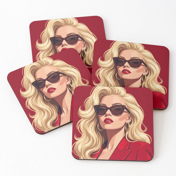 Item preview, Stylish Blonde in Red Blazer designed and sold by JenniferMoren.