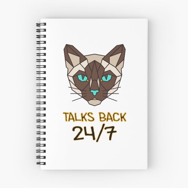 Item preview, Geometric Siamese Cat - Talks Back 24/7 designed and sold by AnimalsKnowAll.