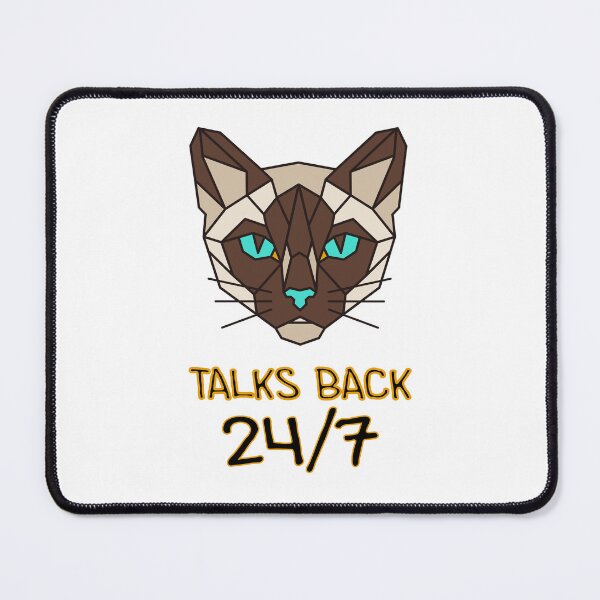 Item preview, Geometric Siamese Cat - Talks Back 24/7 designed and sold by AnimalsKnowAll.