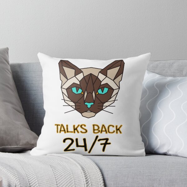 Item preview, Geometric Siamese Cat - Talks Back 24/7 designed and sold by AnimalsKnowAll.