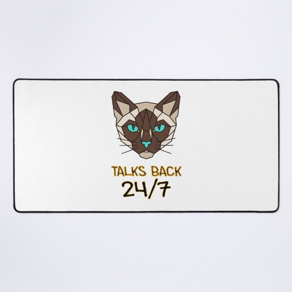 Item preview, Geometric Siamese Cat - Talks Back 24/7 designed and sold by AnimalsKnowAll.