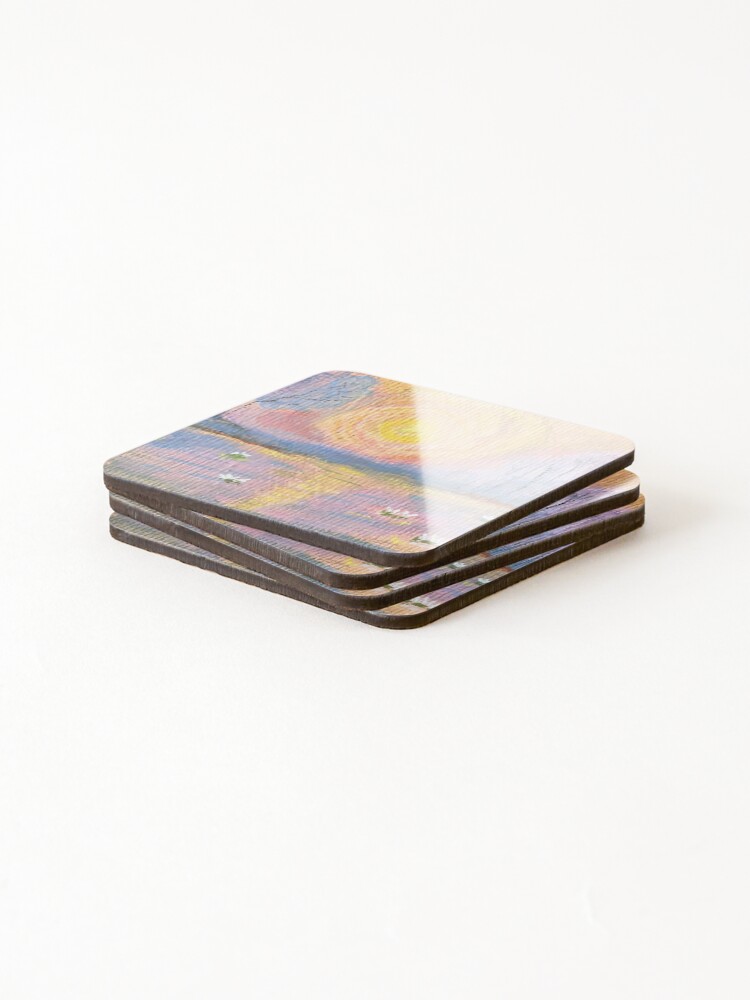 Thumbnail 4 of 5, Coasters (Set of 4), Pink Sunrise designed and sold by RosaLL.