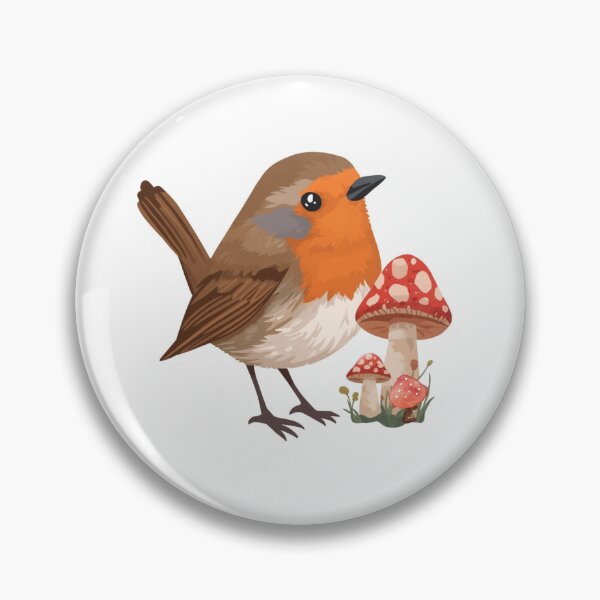 Item preview, Woodland Robin Mushroom Sticker | Forest Bird & Red Toadstool Illustration | Cottagecore Nature Art | Woodland Wildlife designed and sold by Pandey14.