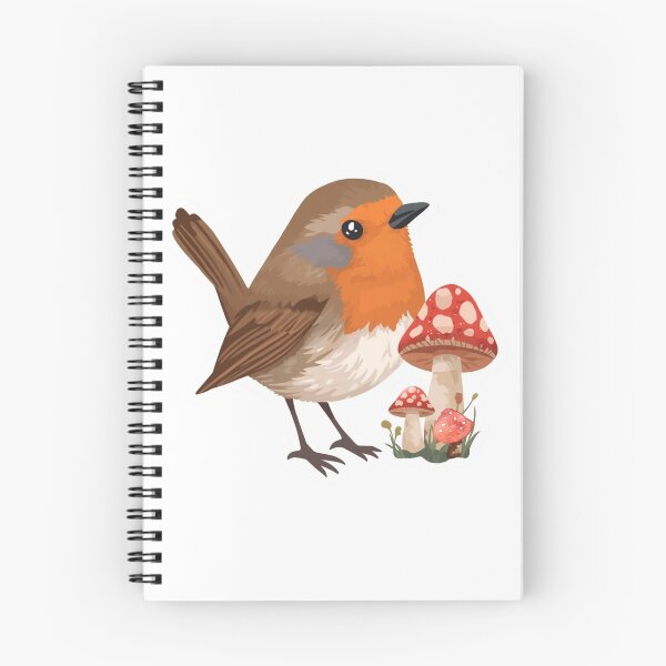 Item preview, Woodland Robin Mushroom Sticker | Forest Bird & Red Toadstool Illustration | Cottagecore Nature Art | Woodland Wildlife designed and sold by Pandey14.