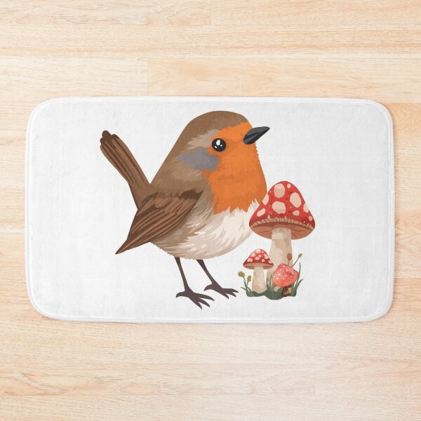 Item preview, Woodland Robin Mushroom Sticker | Forest Bird & Red Toadstool Illustration | Cottagecore Nature Art | Woodland Wildlife designed and sold by Pandey14.
