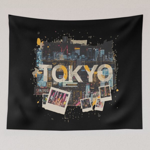 Item preview, Tokyo Urban Street Art Cyberpunk Neon Cityscape Collage designed and sold by ConfuseLab Alt.