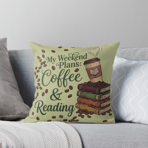 Item preview, My Weekend Plans Coffee and Reading Bookstack designed and sold by sanorastyle.