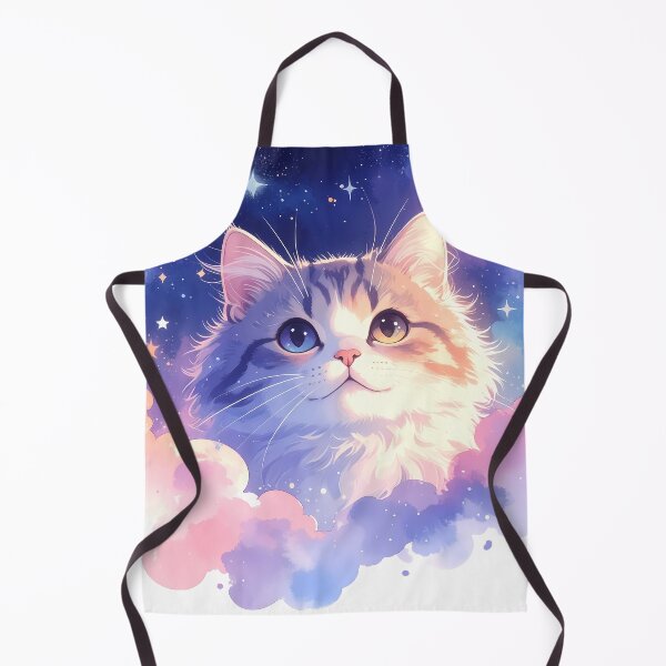 Item preview, Cosmic Watercolor Cat Floating in Galaxy Clouds designed and sold by BetweenForms.