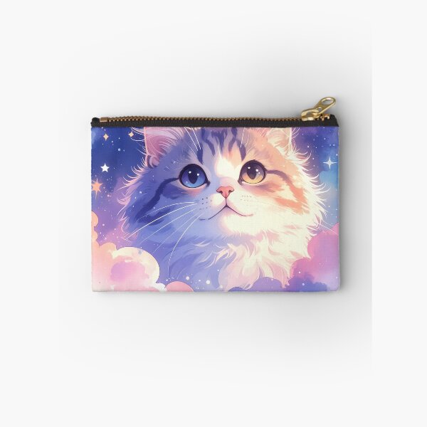Item preview, Cosmic Watercolor Cat Floating in Galaxy Clouds designed and sold by BetweenForms.