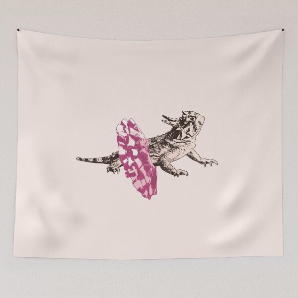 Item preview, Tiny Dancer - Sepia-Toned Horned Lizard Wearing a Tutu designed and sold by LittleMissTyne.