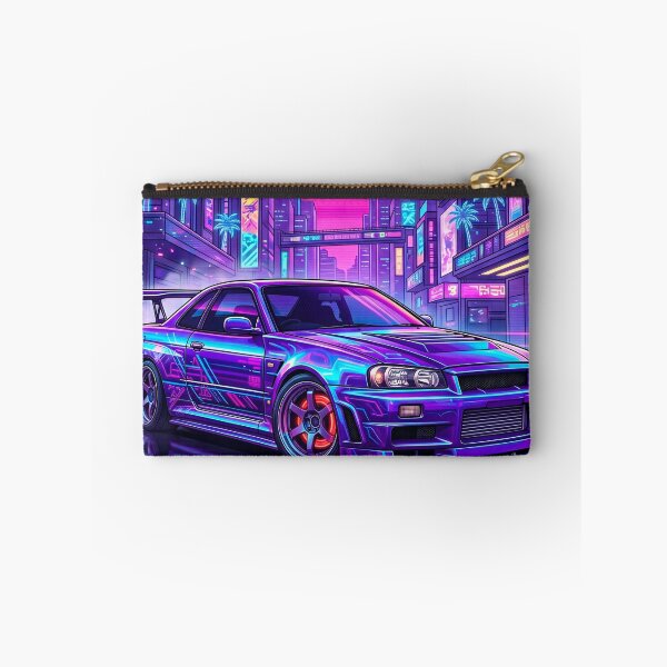 Item preview, Retro Synthwave Sunset Widebody Coupe Mechanical Schematic Night Drive  designed and sold by RevUpDesign.