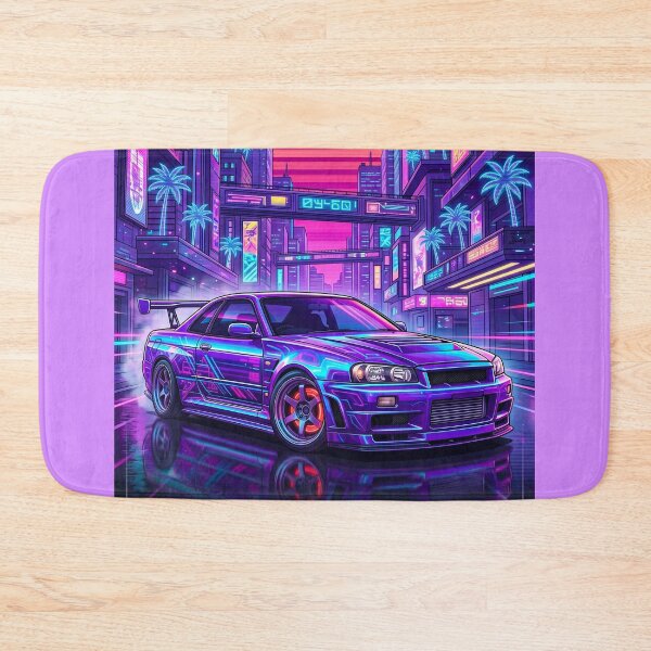 Item preview, Retro Synthwave Sunset Widebody Coupe Mechanical Schematic Night Drive  designed and sold by RevUpDesign.