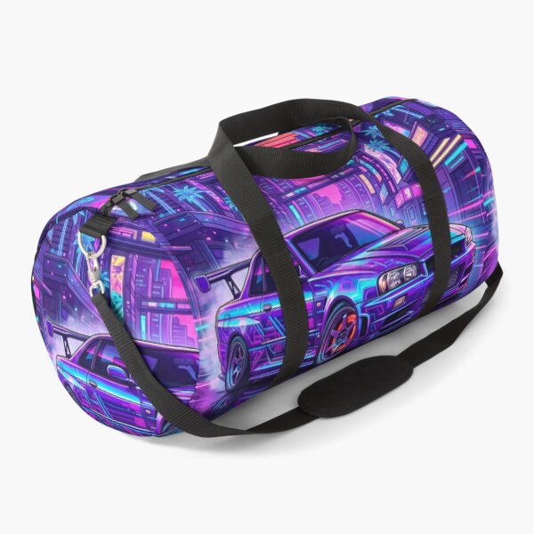 Item preview, Retro Synthwave Sunset Widebody Coupe Mechanical Schematic Night Drive  designed and sold by RevUpDesign.