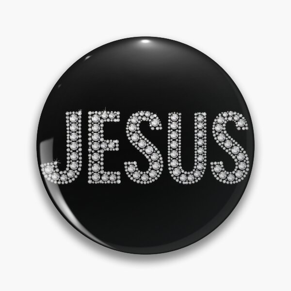 Item preview, Jesus Fake Rhinestone Typography designed and sold by pixiedustpaint.