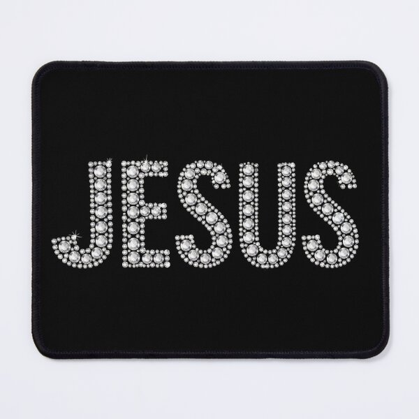 Item preview, Jesus Fake Rhinestone Typography designed and sold by pixiedustpaint.