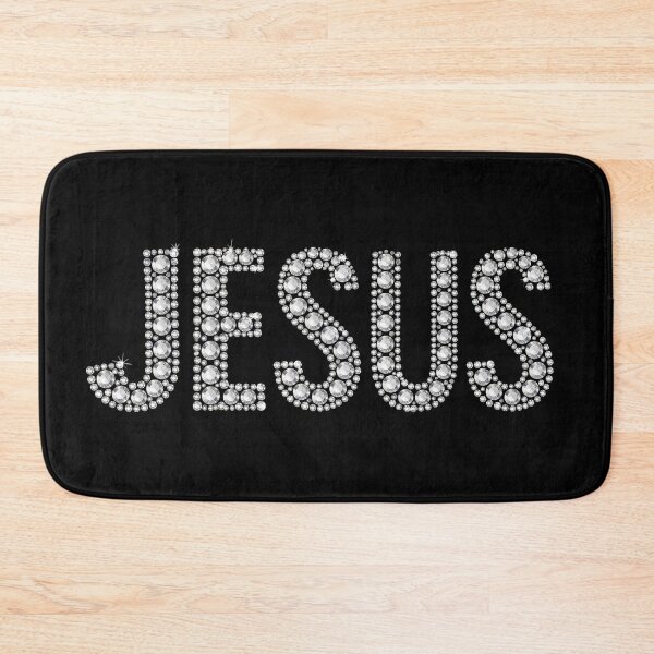 Item preview, Jesus Fake Rhinestone Typography designed and sold by pixiedustpaint.