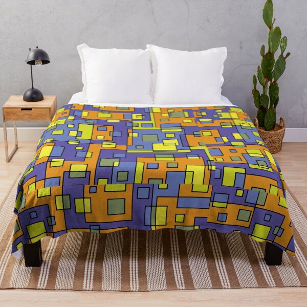 Item preview, Abstract Geometric Squares Pattern | Colorful Mosaic Art Print | Modern Retro Grid Design designed and sold by DigitalChickHub.