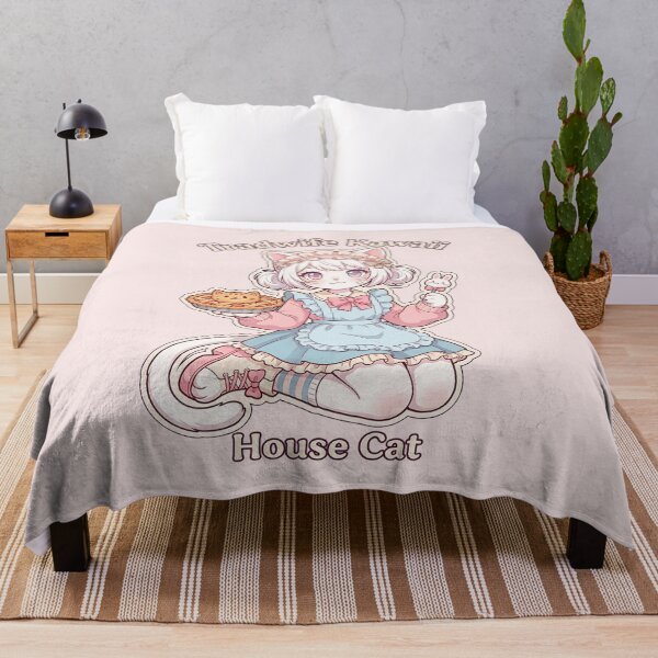 Item preview, Anime Tradwife Kawaii House Cat: Pastel Cat Girl Baker designed and sold by CuteKats.