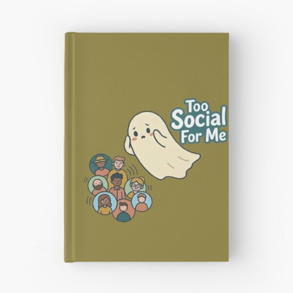 Item preview, Too Social For Me: Cute Ghost Introvert Design designed and sold by Northern Glow Art.