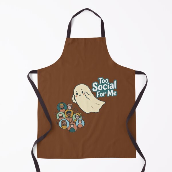 Item preview, Too Social For Me: Cute Ghost Introvert Design designed and sold by Northern Glow Art.