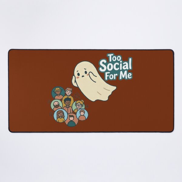 Item preview, Too Social For Me: Cute Ghost Introvert Design designed and sold by Northern Glow Art.