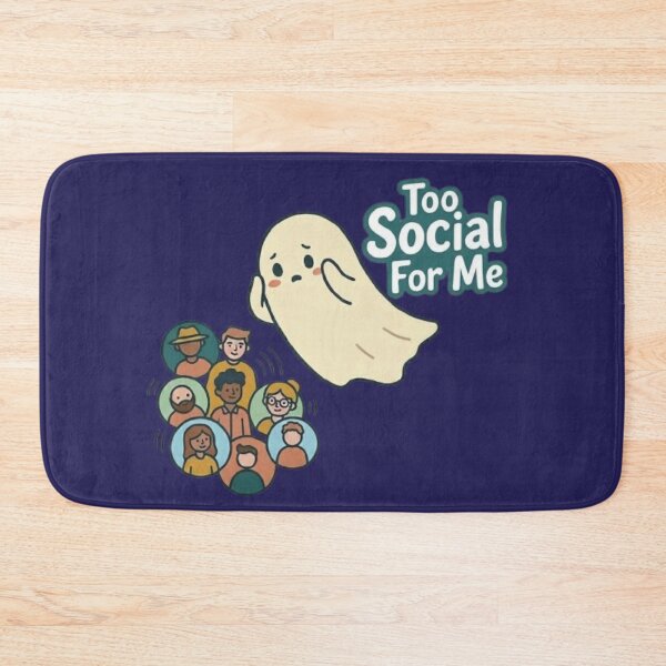 Item preview, Too Social For Me: Cute Ghost Introvert Design designed and sold by Northern Glow Art.