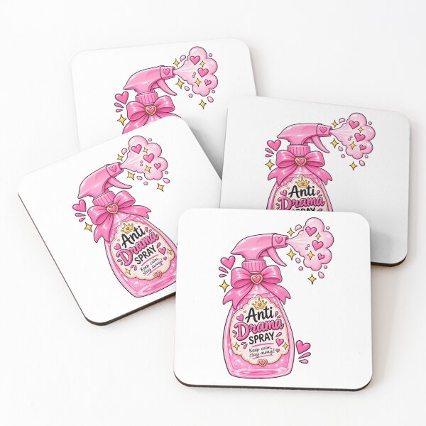Item preview, Anti Drama Spray – Cute Pink Kawaii Funny Sticker designed and sold by StickyDelights.