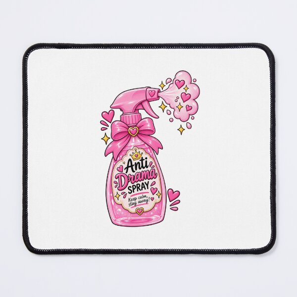 Item preview, Anti Drama Spray – Cute Pink Kawaii Funny Sticker designed and sold by StickyDelights.
