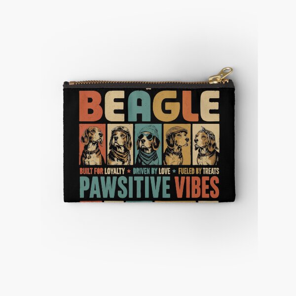 Item preview, Vintage Beagle Dog Retro Pawsitive Vibes designed and sold by Arezaali.