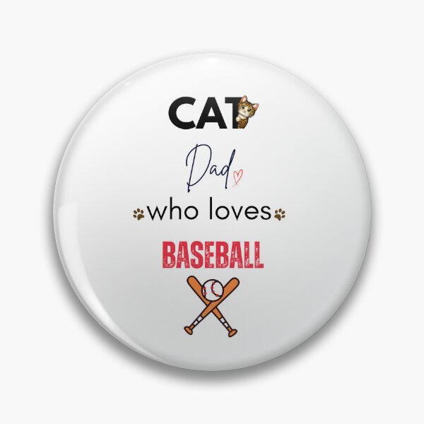 Item preview, Cat Dad Who Loves Baseball designed and sold by PawFitt.